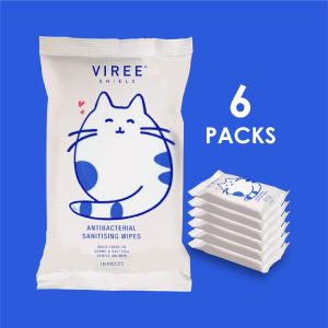 VIREEshield Antibacterial Sanitising Wipes x 10's